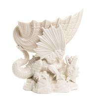A Belleek Chinese Center Bowl, Height 10 1/4 inches.