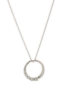 A 14 Karat White Gold and Diamond Pendant, 2.10 dwts.