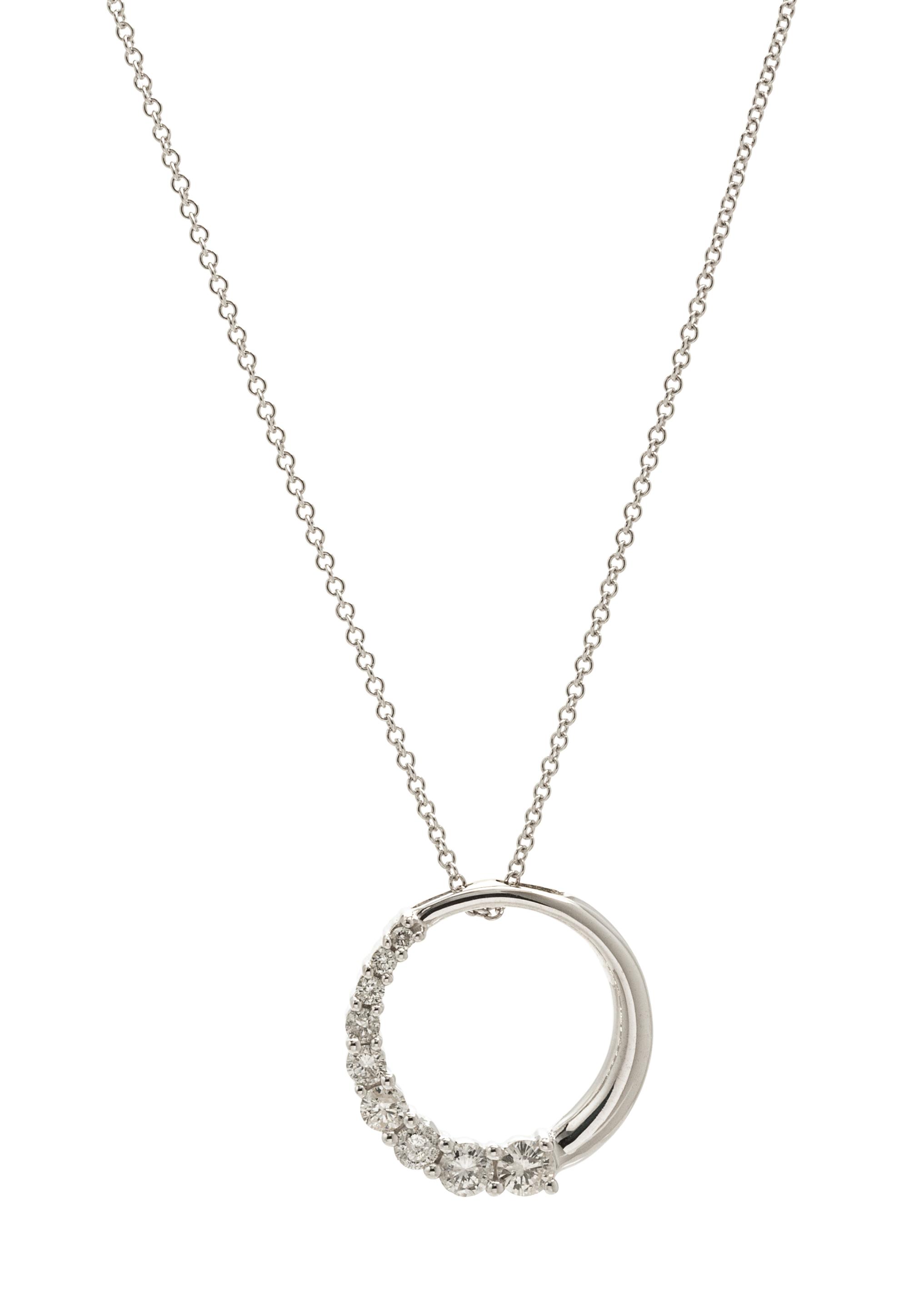 A 14 Karat White Gold and Diamond Pendant, 2.10 dwts.