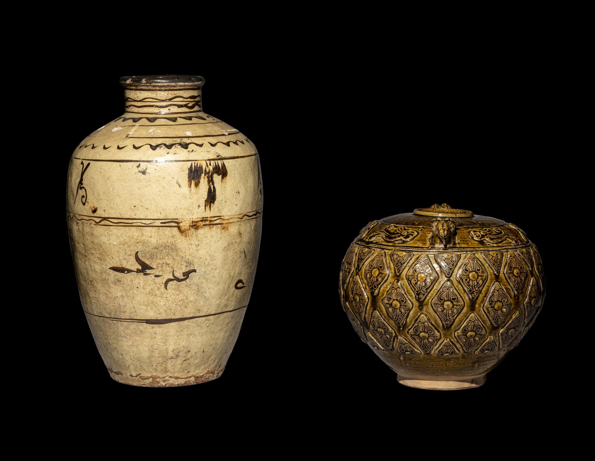 Two Chinese Stoneware Jars