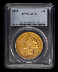 A United States 1868 Liberty Head $20 Gold Coin