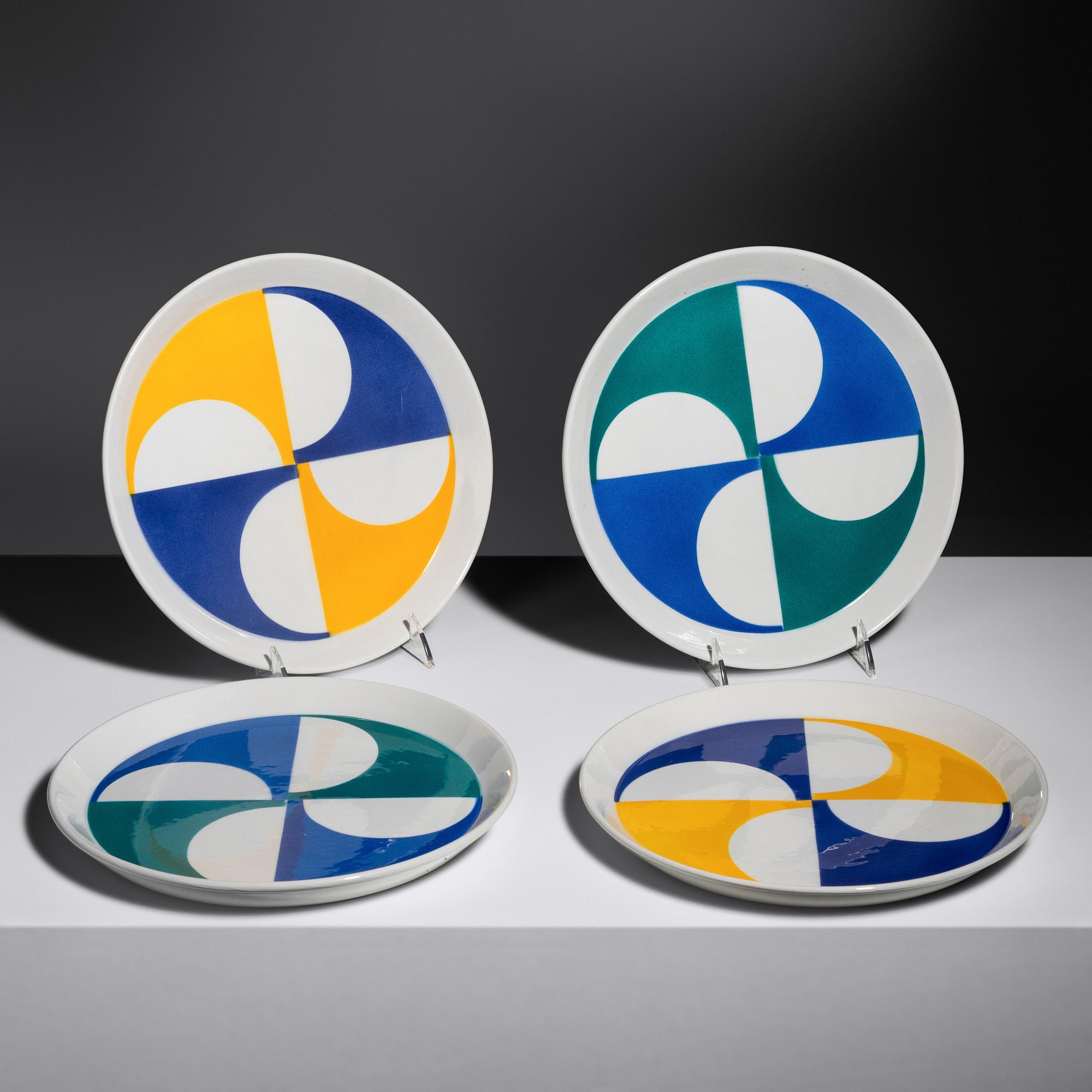 Set of Four Fantasia Italiana Plates, 1967 Franco Pozzi, Italy