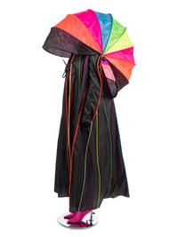 Paco Rabanne Nylon Rain Coat with Pink Jumpsuit, 1990s