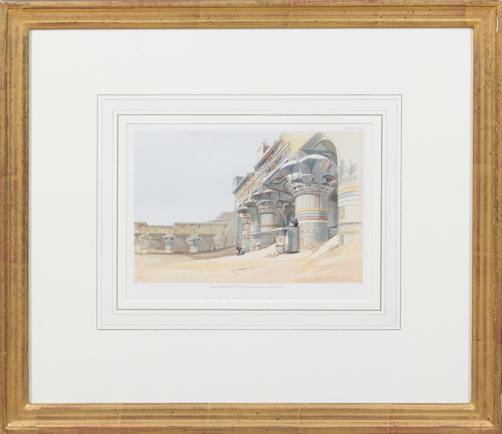A Set of Six Hand Colored Lithographs Largest: 6 3/4 x 9 1/4 inches (visible). — DAVID ROBERTS (SCOTTISH, 1796-1864)