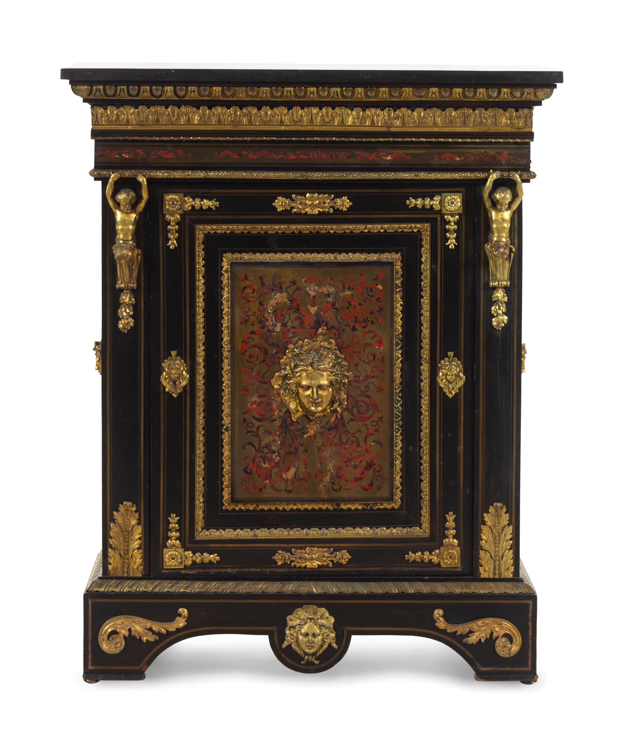 A Napoleon III Gilt Bronze Mounted Boulle Marquetry Meuble d'Appui