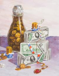 Otis Kaye, (American, 1885-1974), Sld Hi Bot Low, 1970