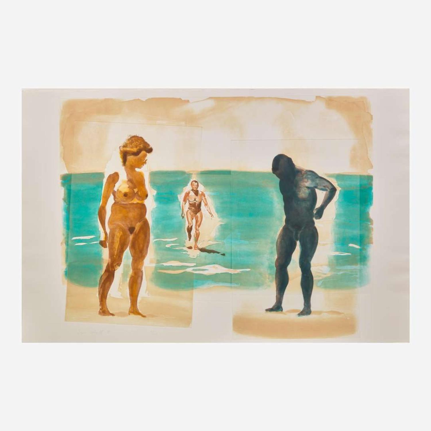 Eric Fischl (American, b. 1948) Four Prints from Four Aquatints Portfolio