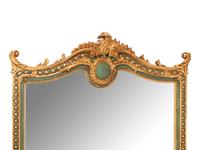 A Large Italian Neoclassical Style Painted and Parcel Gilt Mirror
