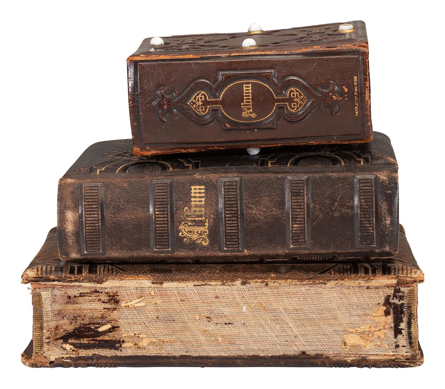 [EARLY PHOTOGRAPHY]. A group of 10 albums containing over 300 cabinet cards, CDVs, and tintypes.