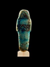 An Egyptian Blue Faience Ushabti