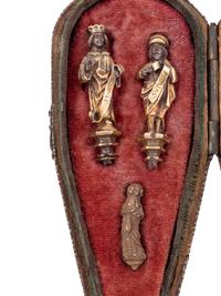 A Pair of German or Swiss Silver-Gilt Figures of David and Isaiah