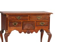 A Chippendale Shell and Fan Carved Cherrywood Ball and Claw Foot Dressing Table