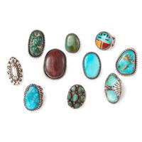 Navajo, Zuni, and Southwestern-Style Silver Rings