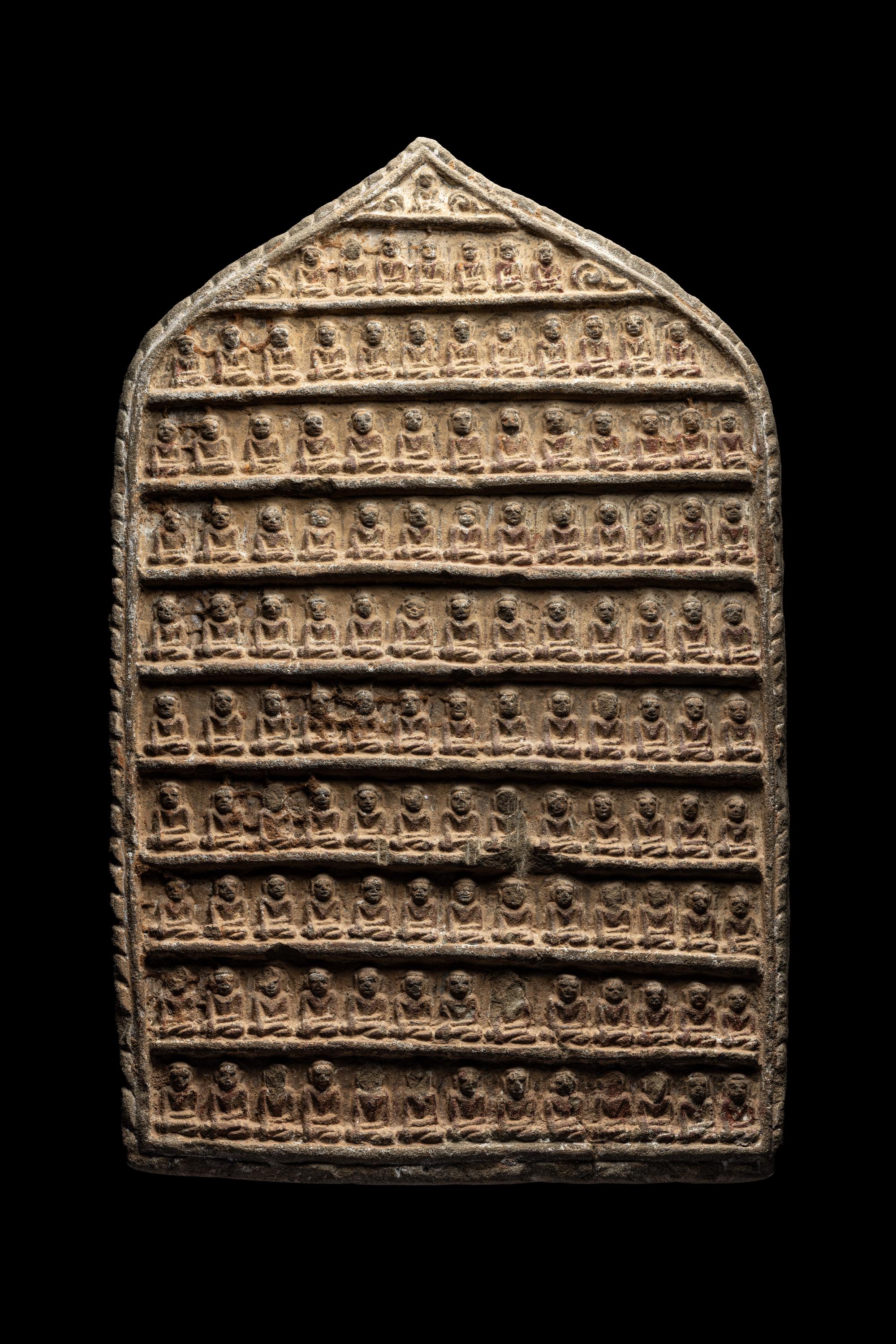A 'Hundred Buddha' Stone Plaque