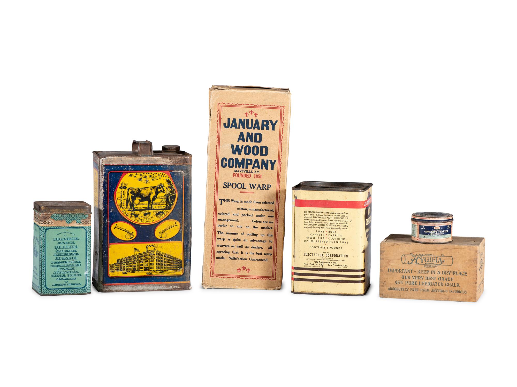 Six Advertising Tins and Boxes