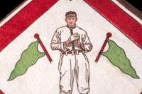 A 1914 B18 Blankets Walter Johnson Green Pennants Quilt Square