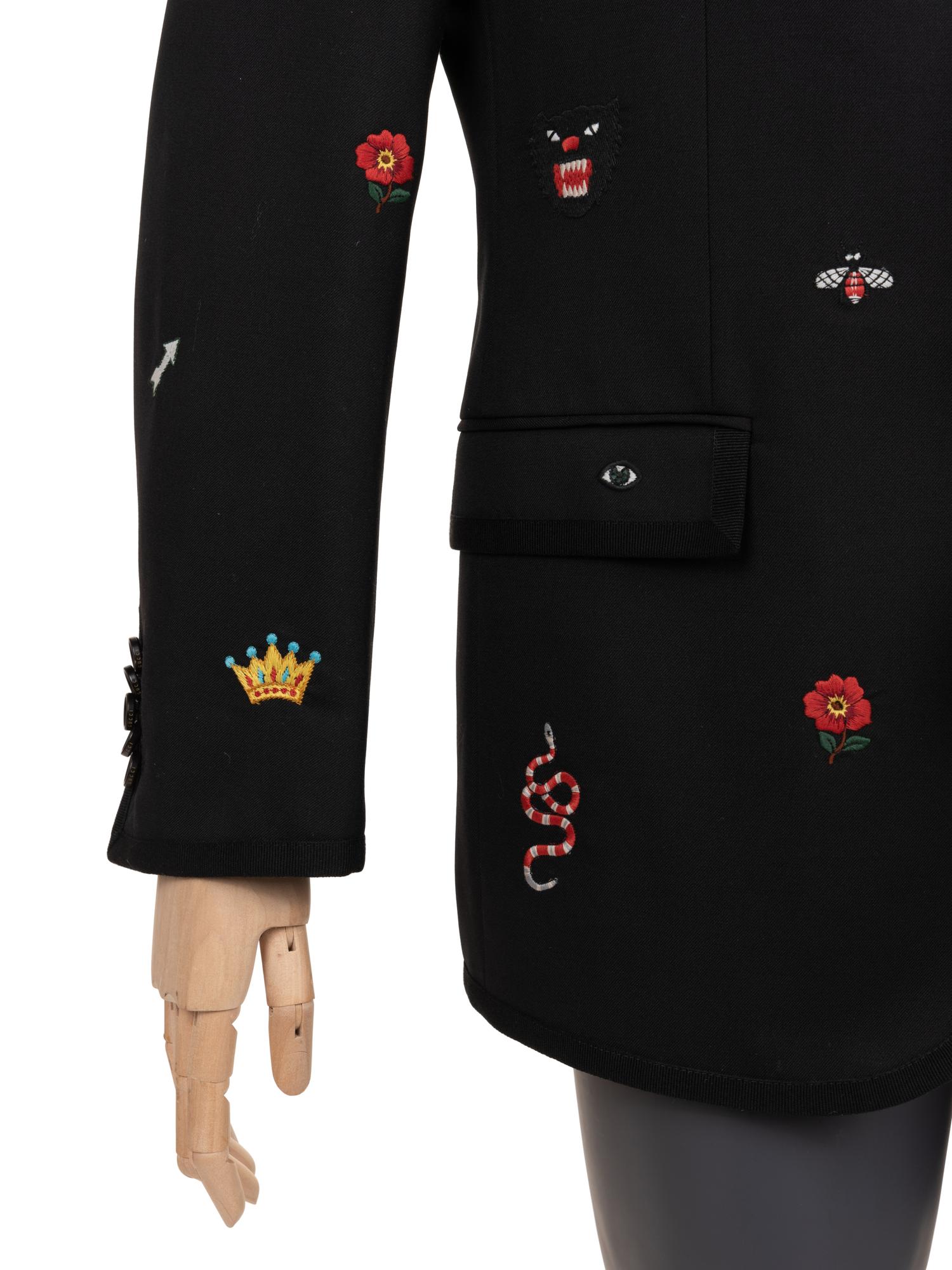 Gucci Men's Embroidered Blazer, 2017