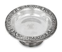 An S. Kirk & Son Silver Repoussé Compote