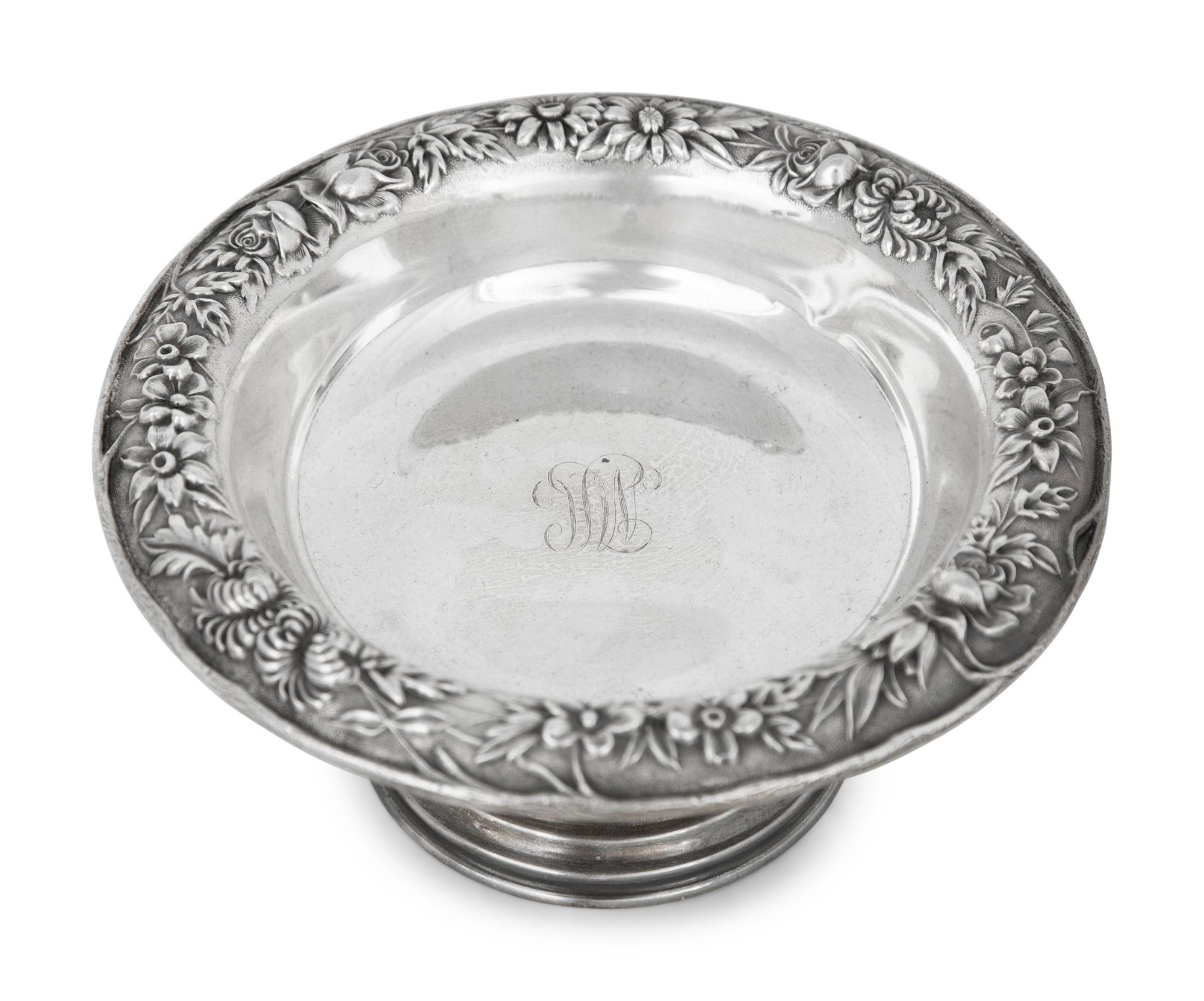 An S. Kirk & Son Silver Repoussé Compote
