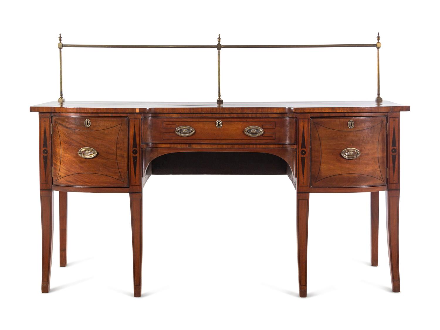 An Irish Regency Inlaid Mahogany Sideboard