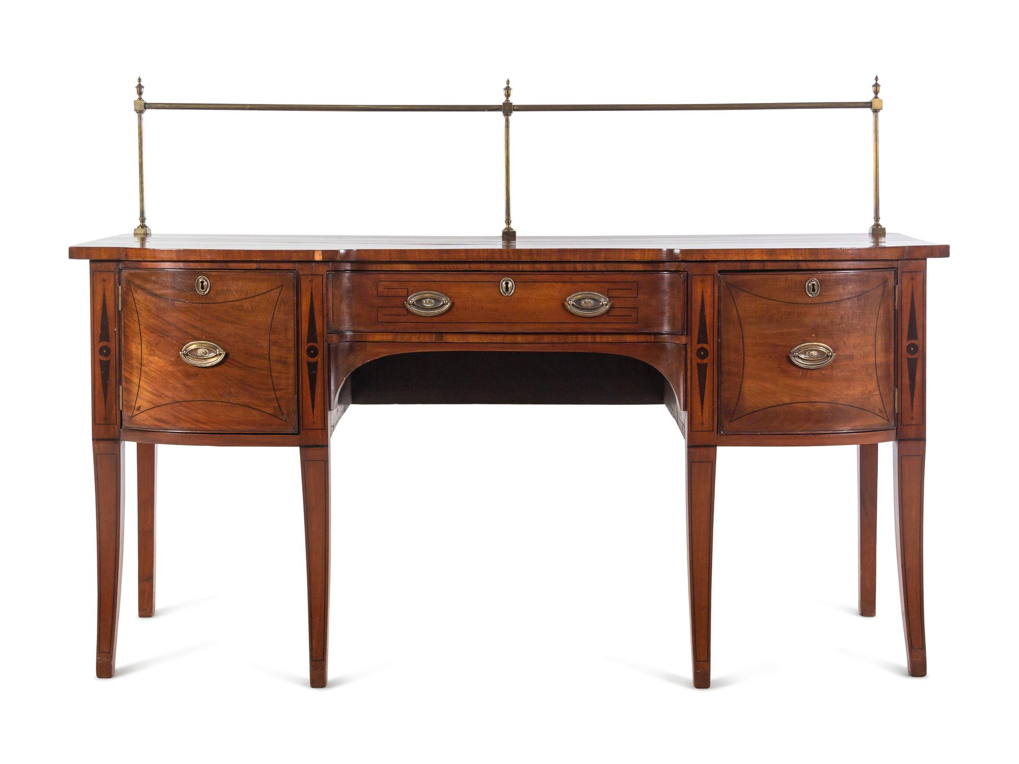 An Irish Regency Inlaid Mahogany Sideboard