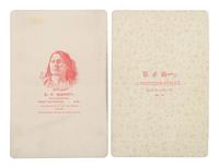 BARRY, David F. (1854-1934), photographer. Two cabinet cards of Old Crow, possible bodyguard to Sitting Bull.