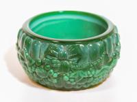 A Czech Agate Glass Bowl. Diameter 3 3/4 inches.
