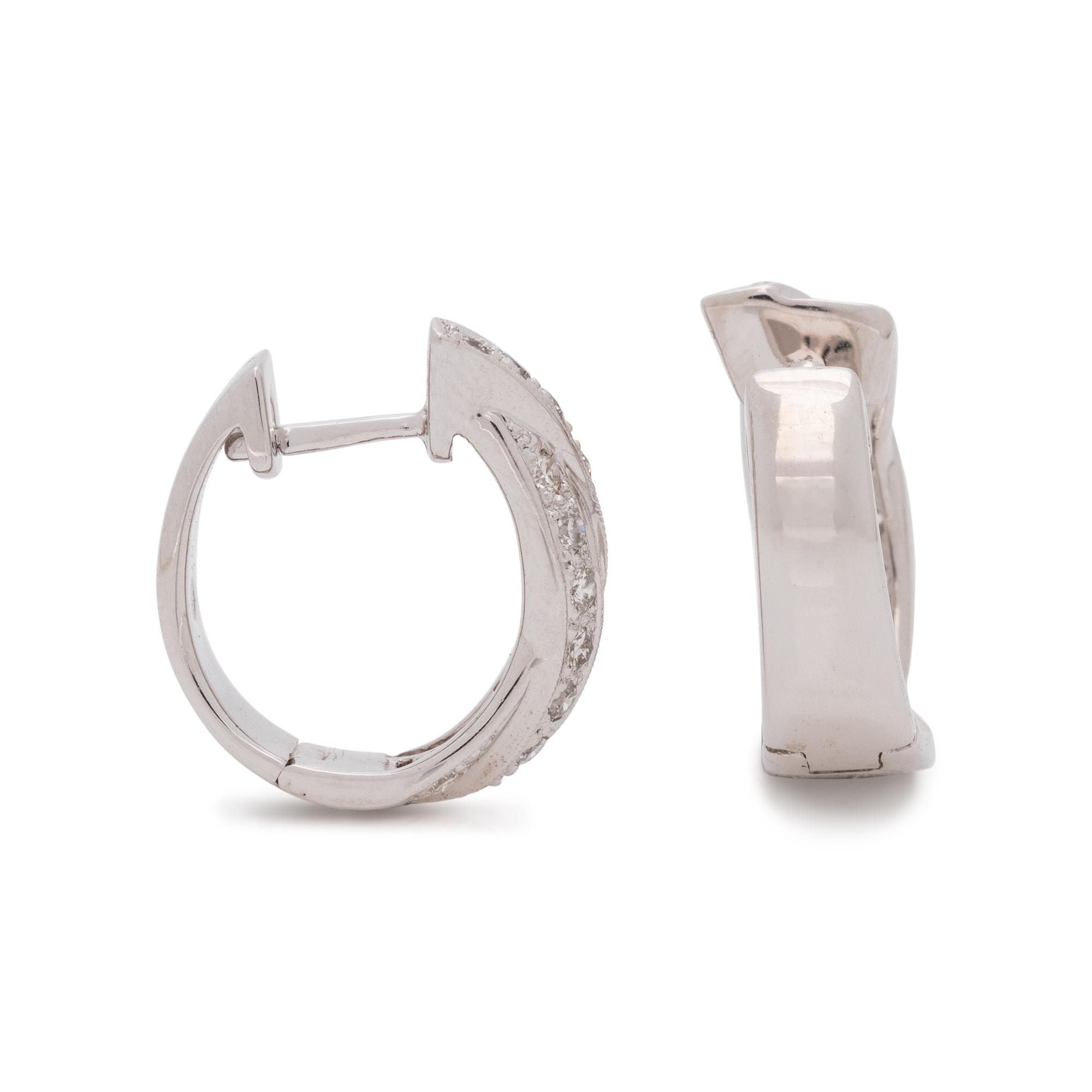 COLLECTION OF GOLD AND DIAMOND HOOP EARRINGS