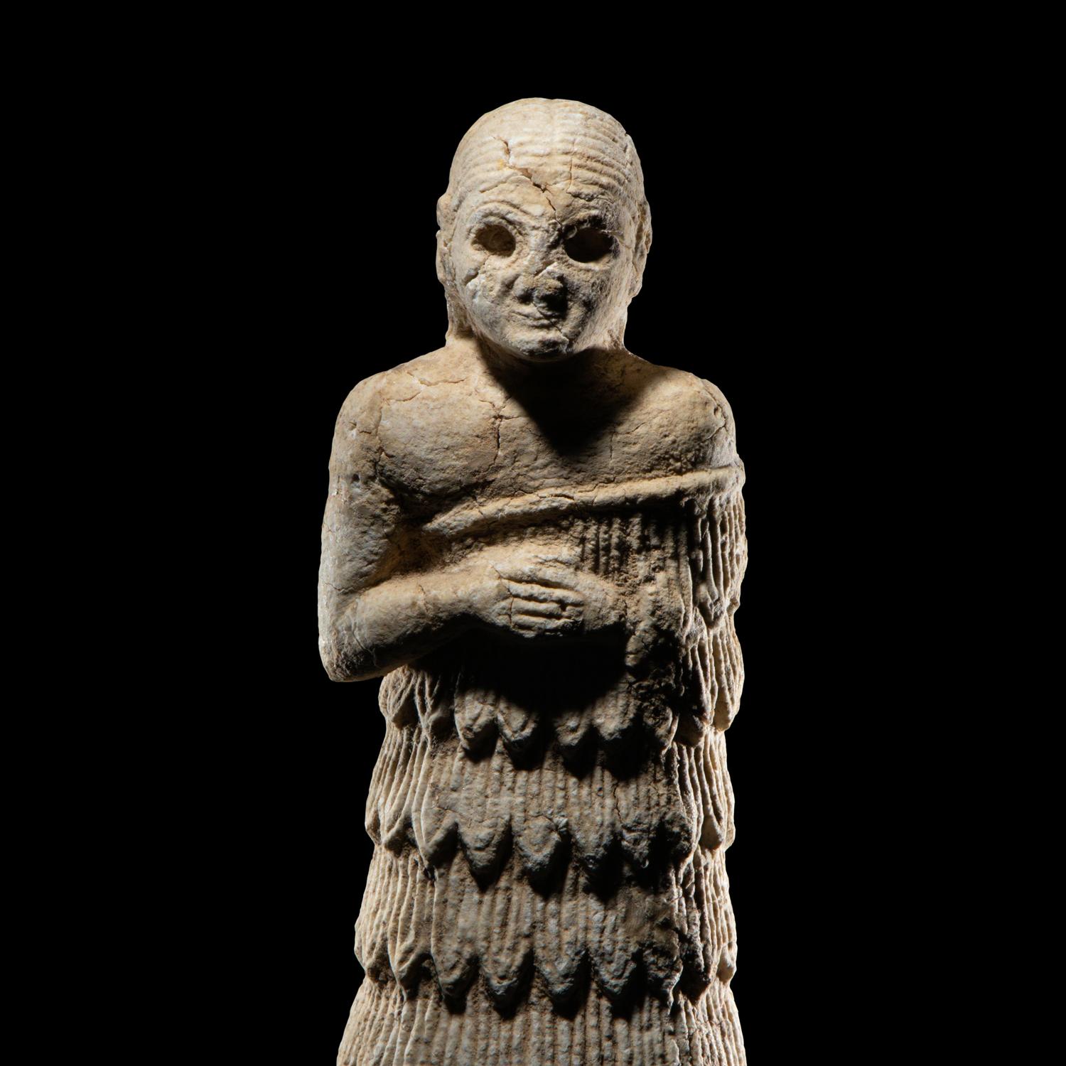 A Sumerian Gypsum Female Worshipper