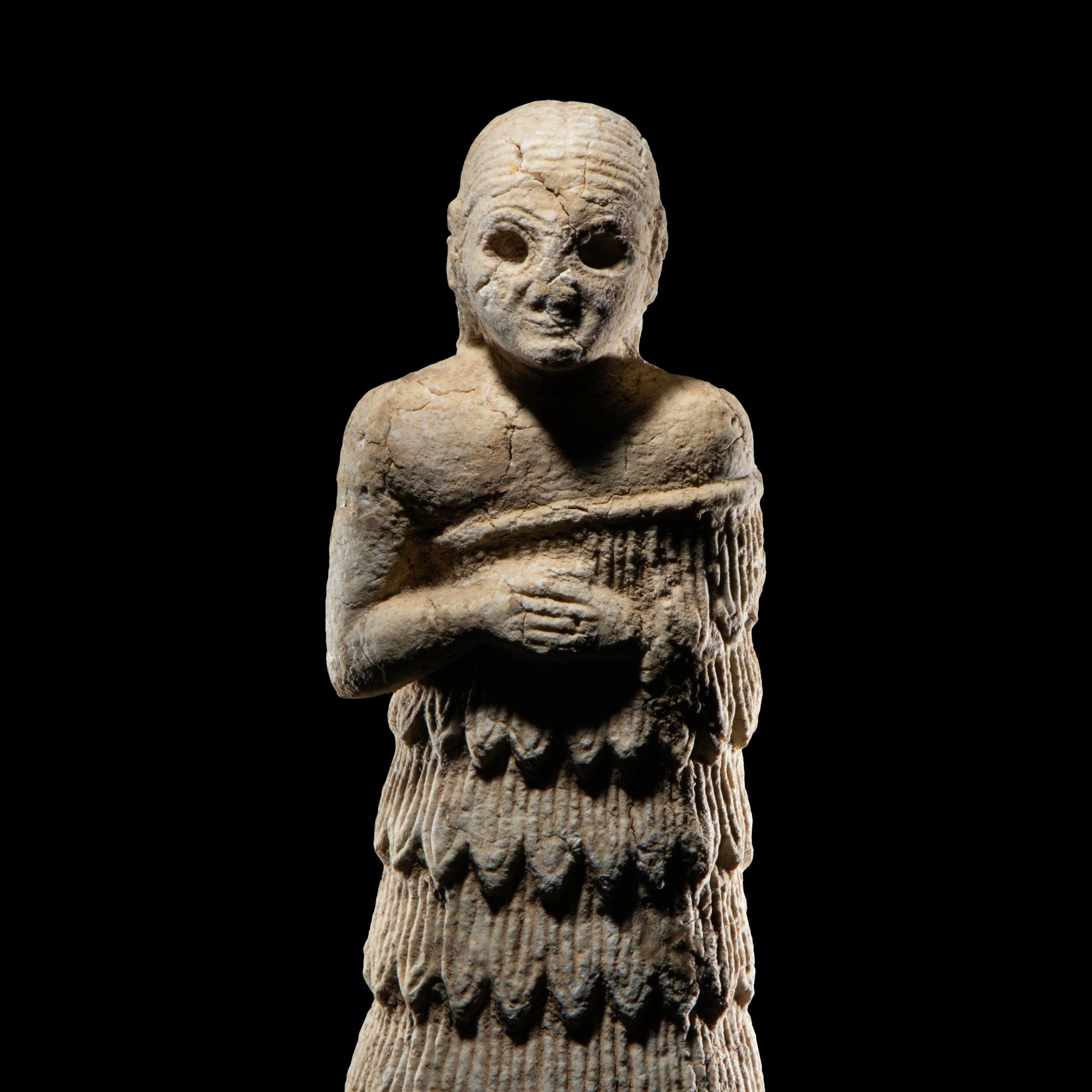 A Sumerian Gypsum Female Worshipper