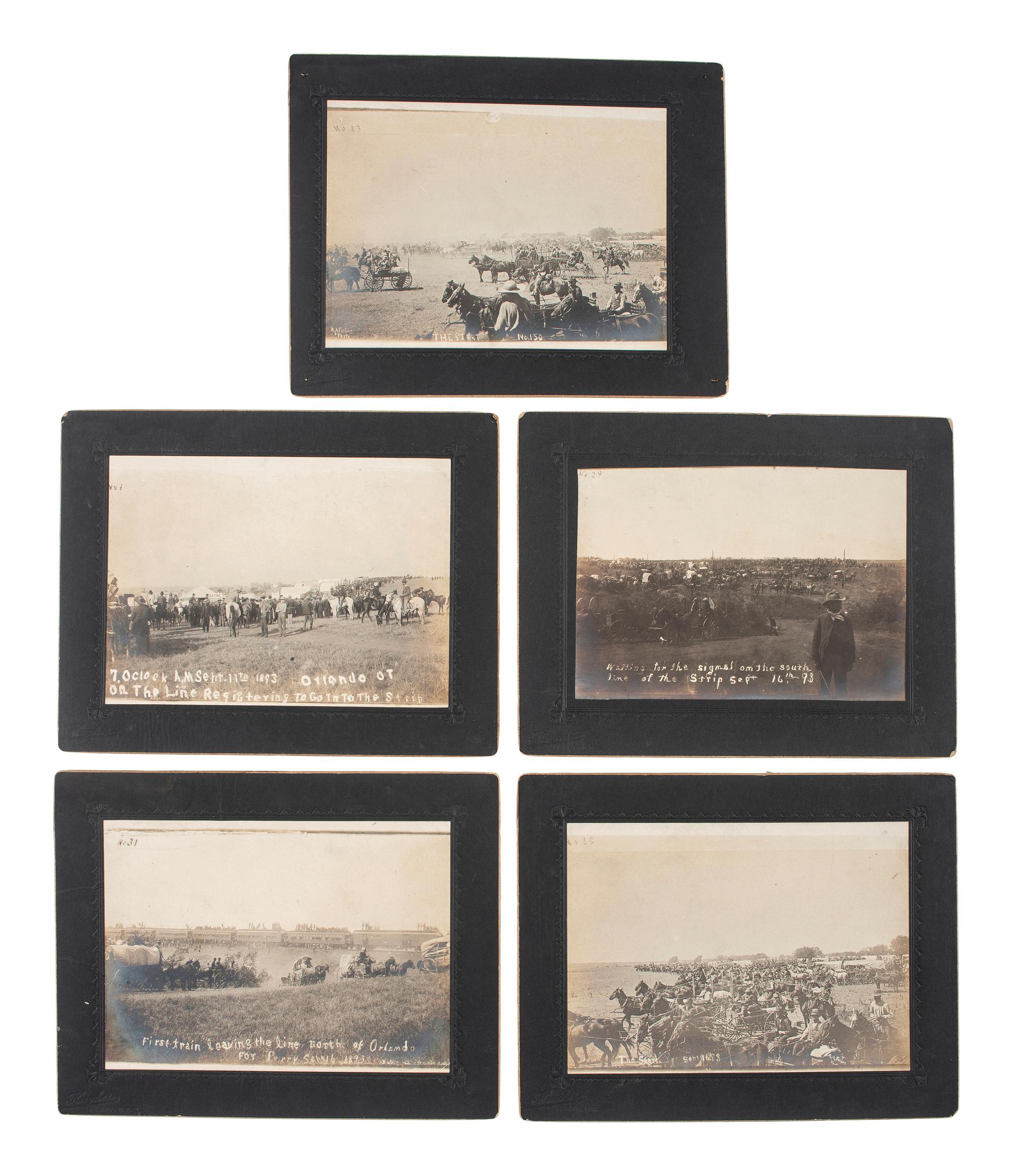 [WESTERN AMERICANA]. A collection of 17 Oklahoma Land Rush photographs. Perry, Oklahoma Territory: Hughes, September-October 1893.