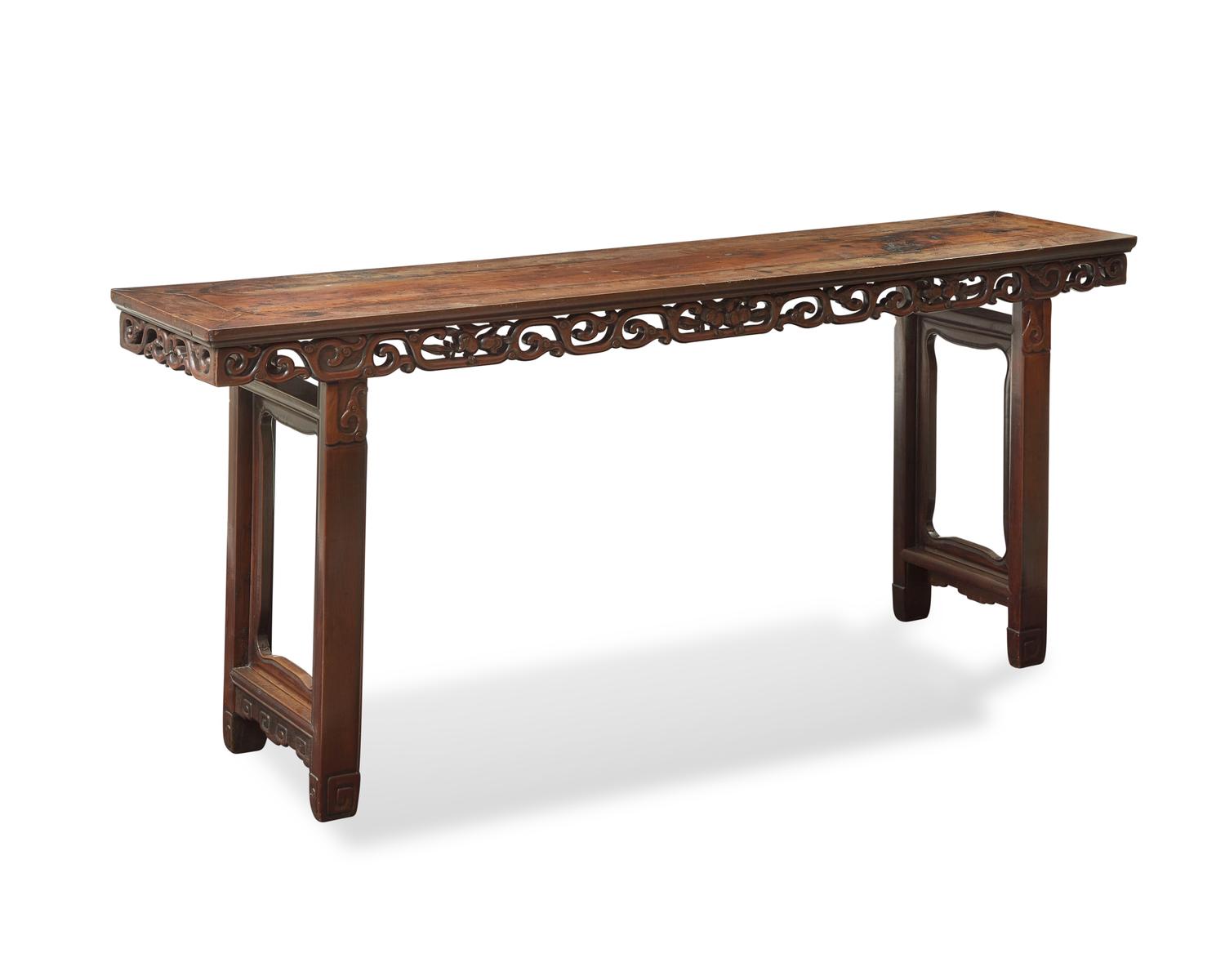 A large Chinese hardwood altar table, late Qing to Republic period