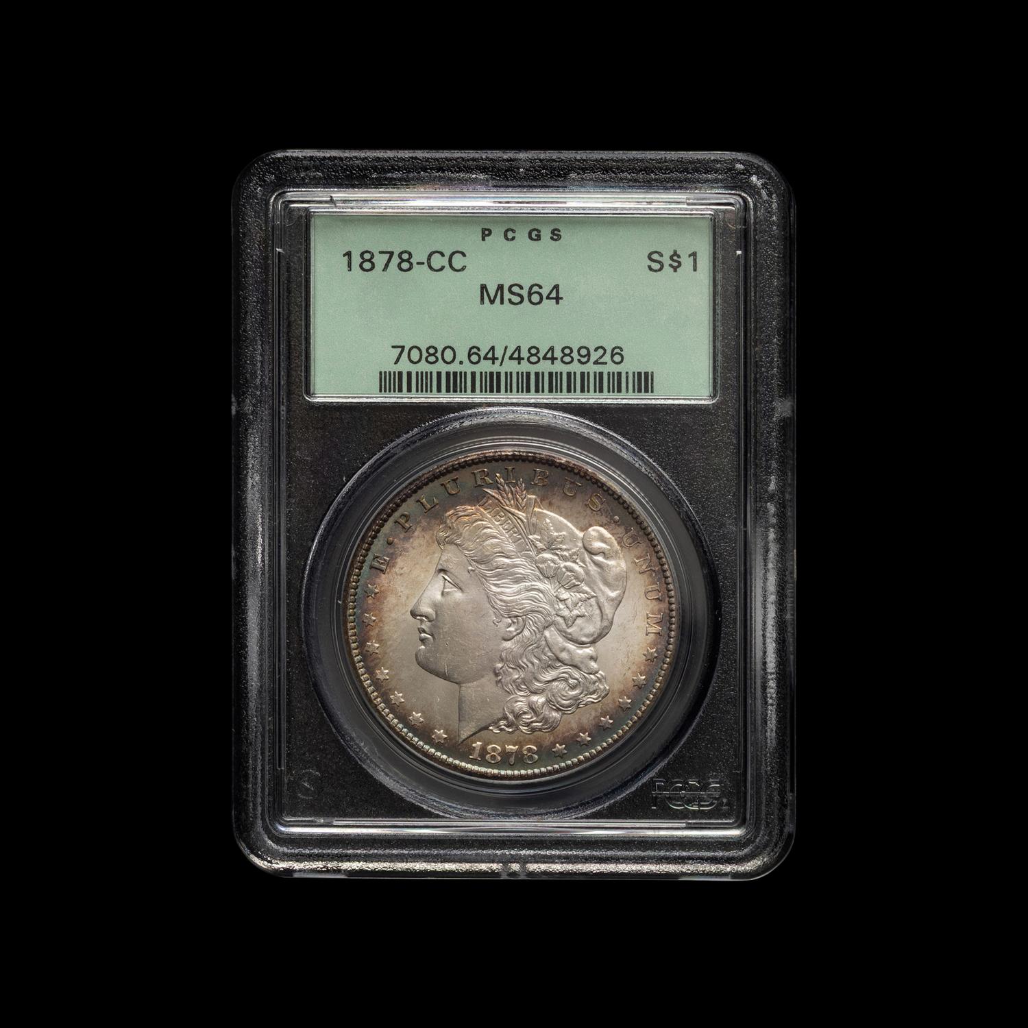 An 1878-CC Morgan $1 Coin (PCGS MS64)