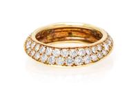 An 18 Karat Yellow Gold and Diamond Band, Angela Cummings, 3.30 dwts.