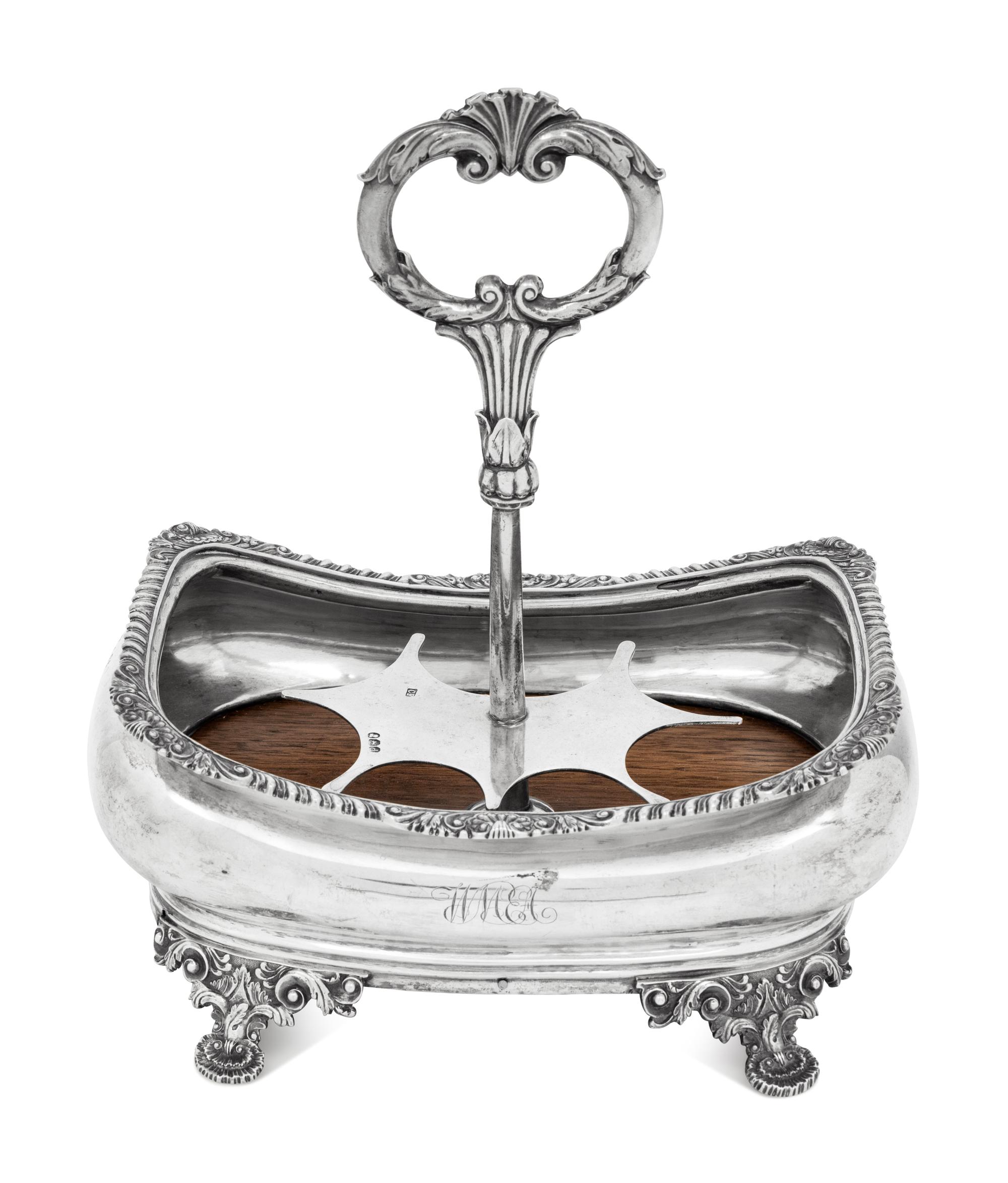 A George III Silver Cruet Caddy