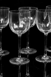 A Set of Eight Baccarat Wine Glasses