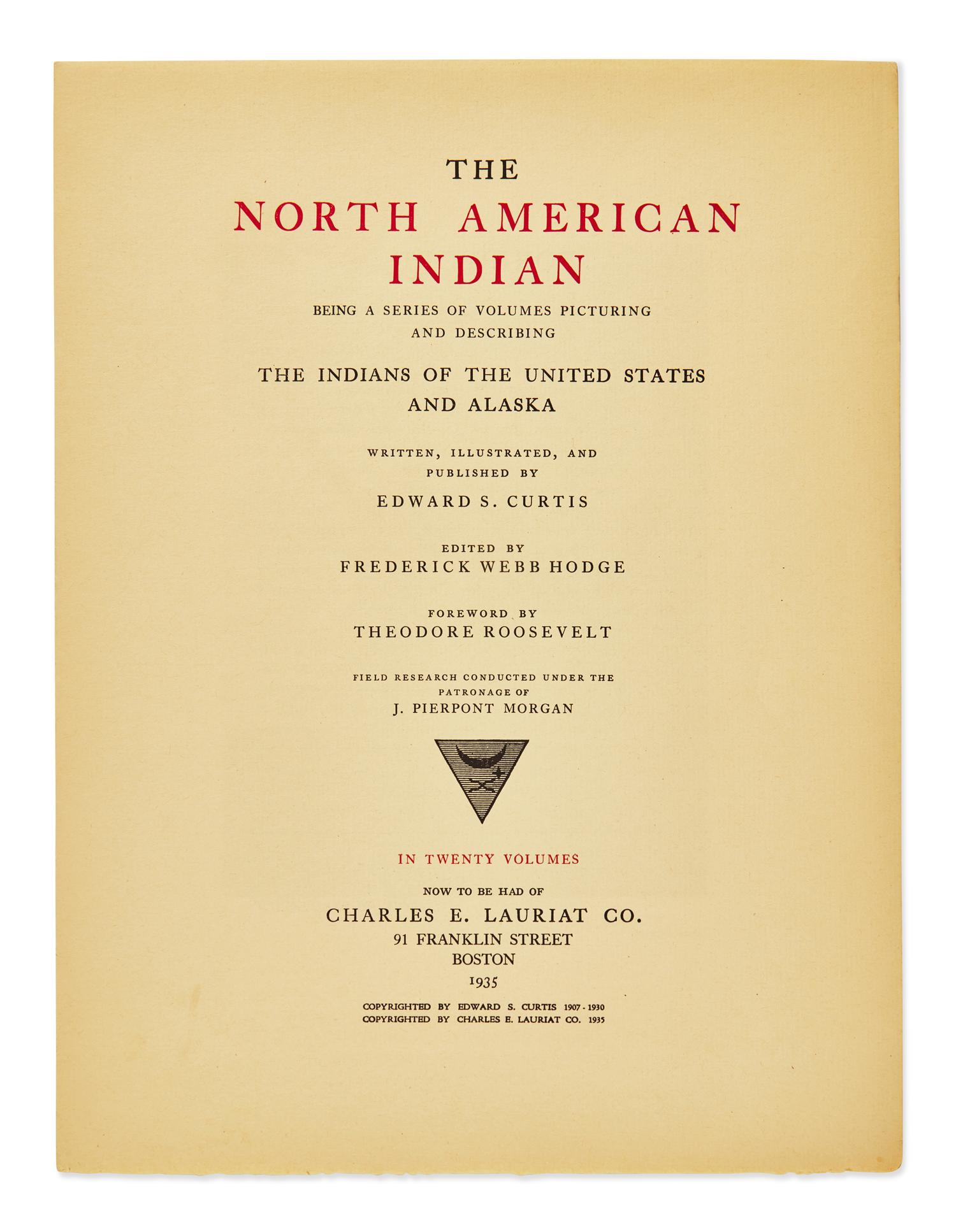 [Native-Americana] Curtis, Edward S. The North American Indian...