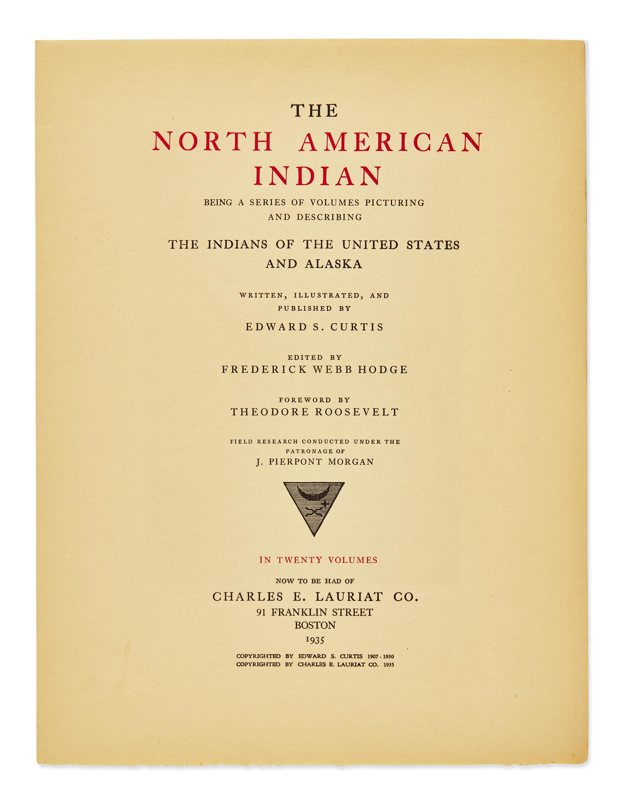 [Native-Americana] Curtis, Edward S. The North American Indian...
