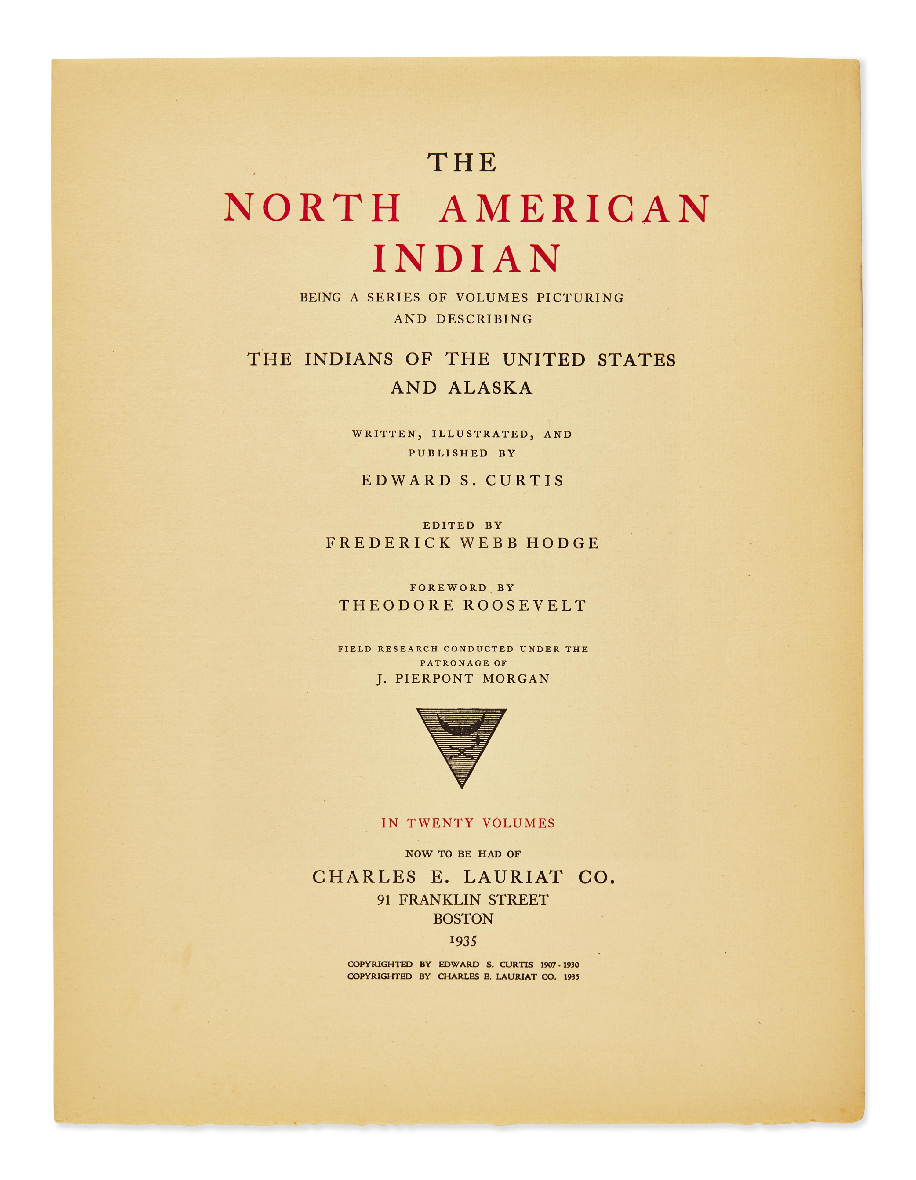 [Native-Americana] Curtis, Edward S. The North American Indian...