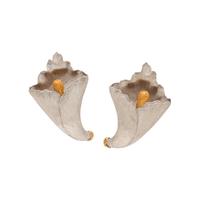BUCCELLATI, BICOLOR GOLD CALLA LILY EARRINGS