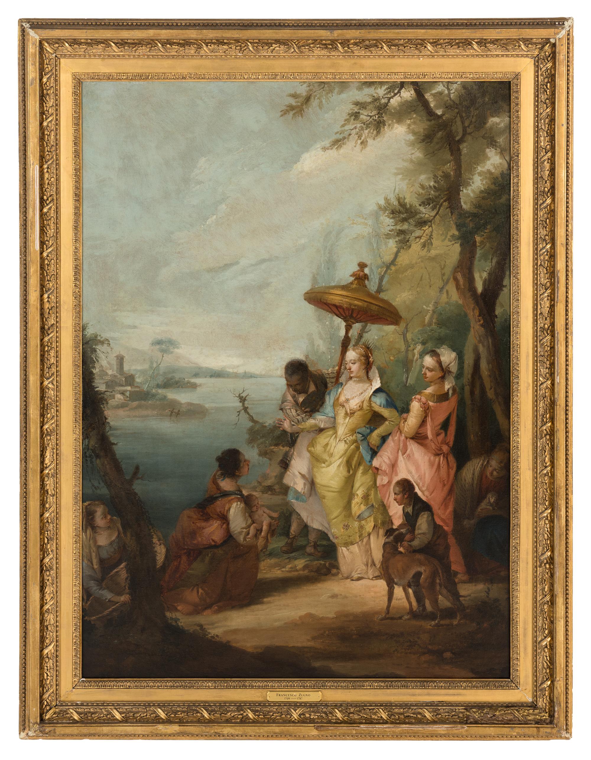 Laban Looking for the Idols Hidden by Rachel; The Finding of Moses , c. 1740 (a pair)