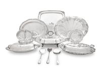 A Large Collection of Silver-Plate Serving and Table Articles