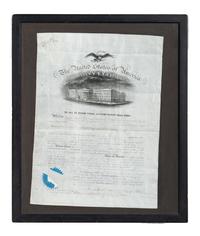 BUCHANAN, James (1791-1868). Partly printed document signed ("James Buchanan"), as Secretary of State. Washington, D.C., 22 August 1848.