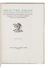 [GOLDEN COCKEREL PRESS]. SWIFT, Jonathan (1667-1745). Selected Essays . Waltham Saint Lawrence, Berkshire: Golden Cockerel Press, 1925.