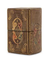 A Victorian Tooled Leather-Cased "Lady's Companion" Needlework Kit