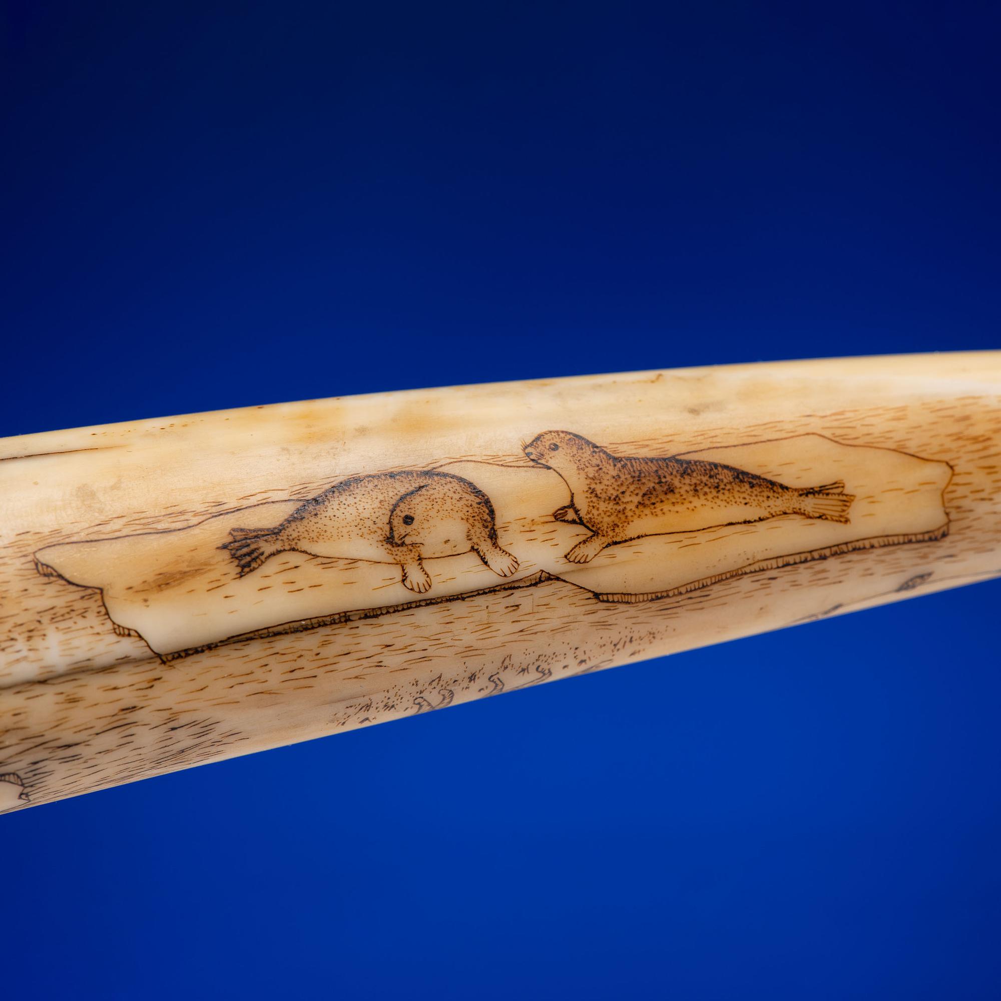 John Octuck (Inuit, 1873-1918) Scrimshawed Cribbage Board