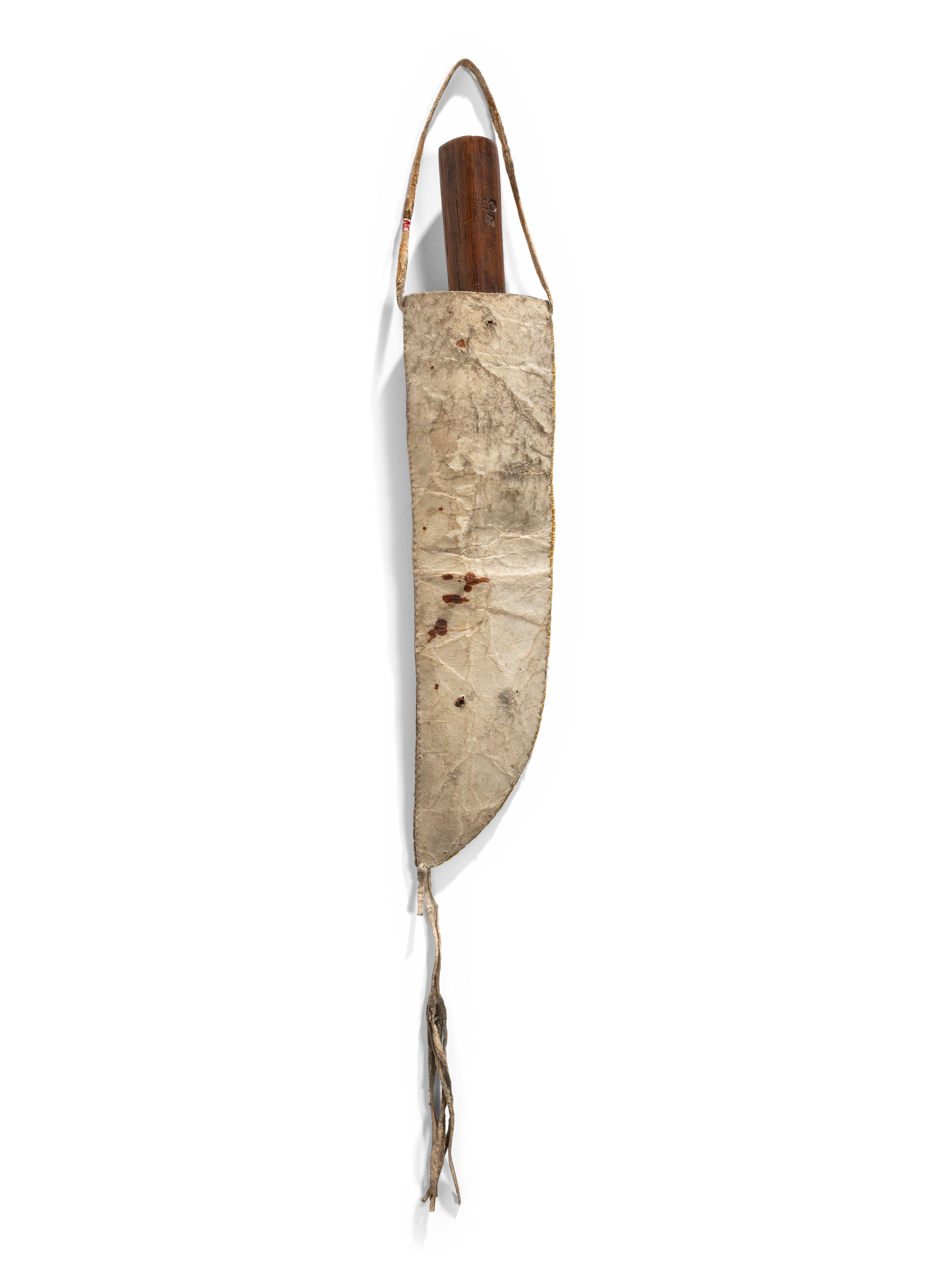 Sioux Quilled Knife Sheath, with Knife