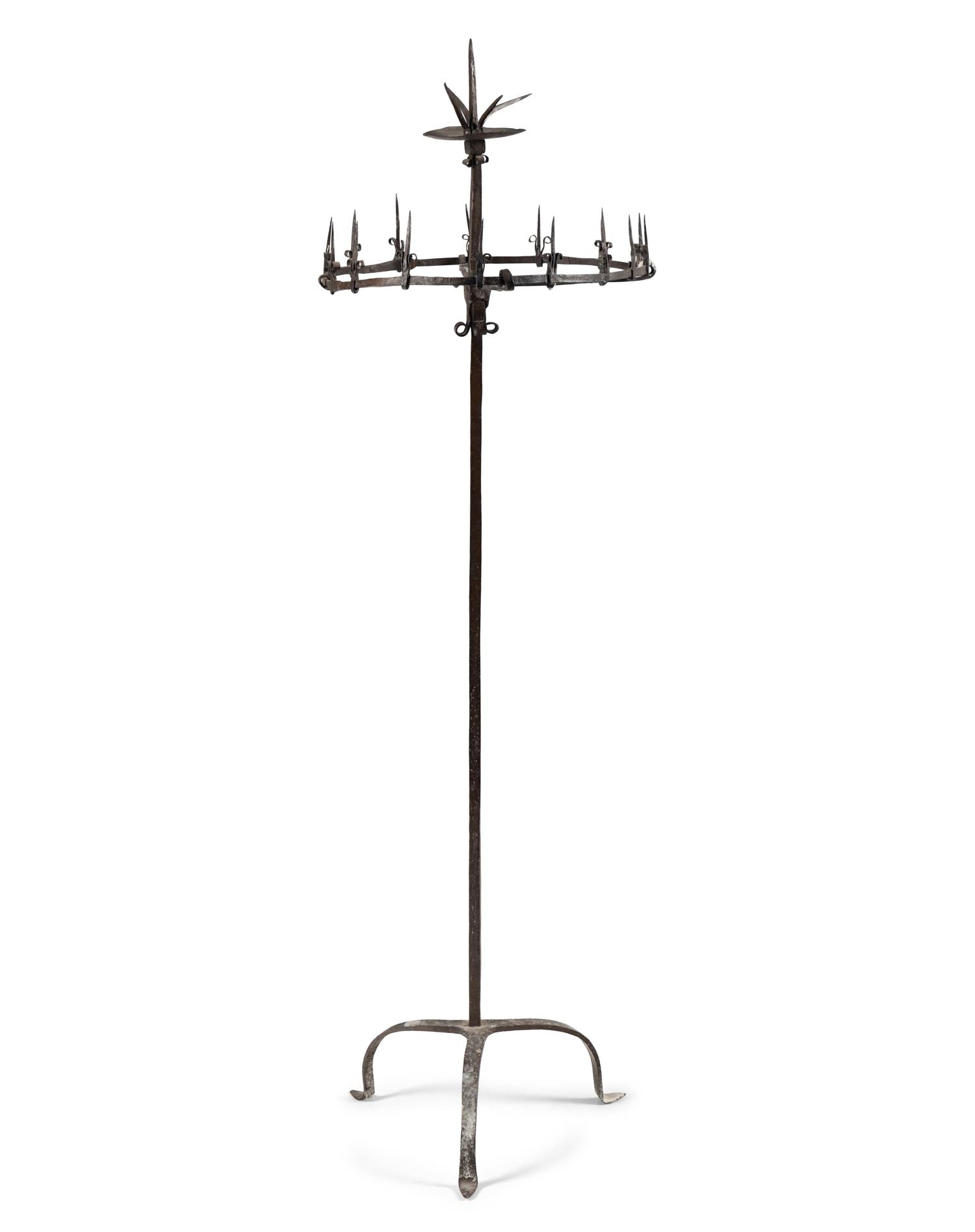 A Spanish Iron Torchère