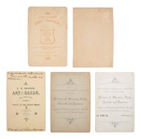 [NATIVE AMERICANS]. 5 cabinet cards of Ute and Osage Indians, incl. examples by Drum and Savage.