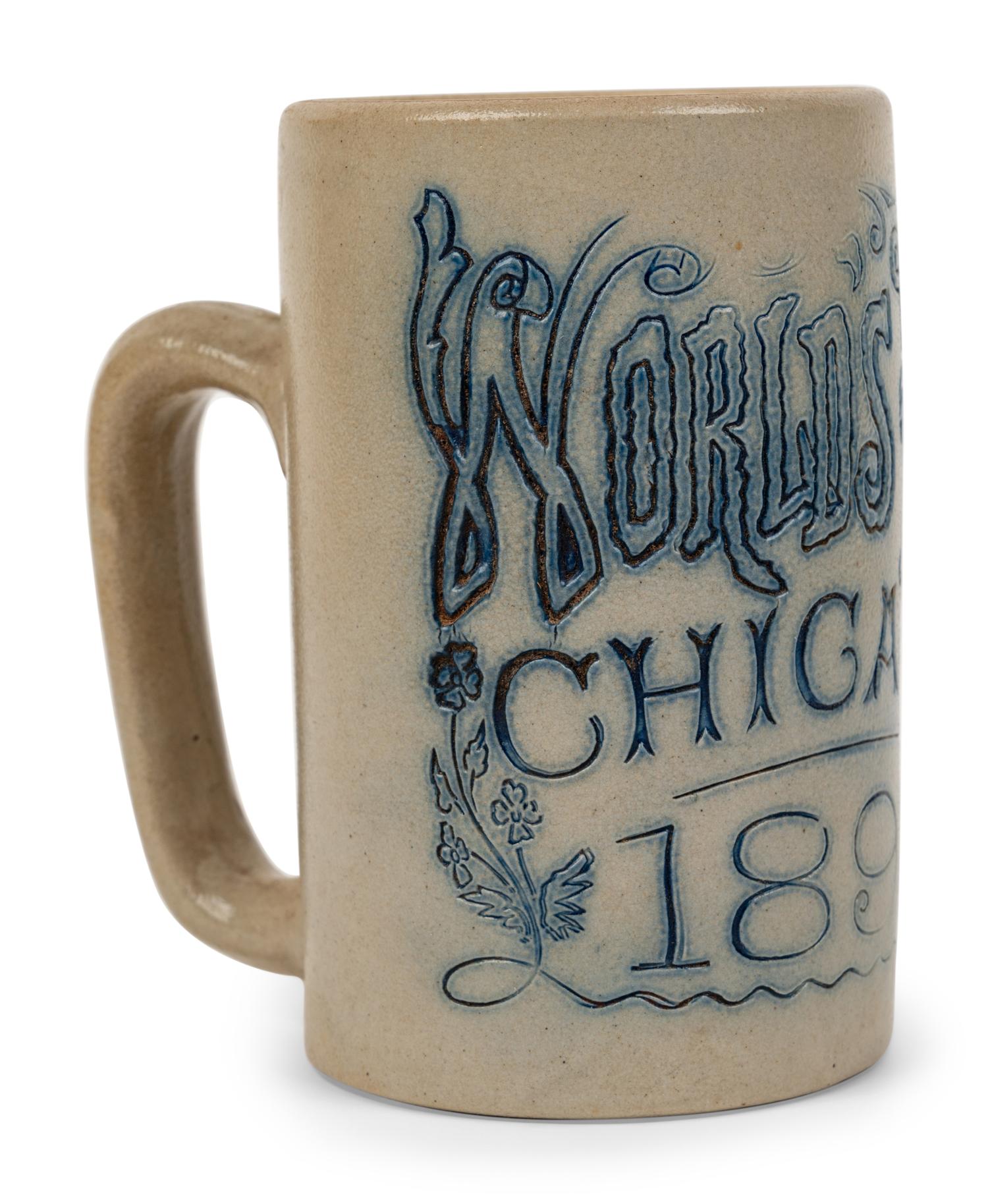 A 'Chicago World's Fair 1893' Stoneware Mug